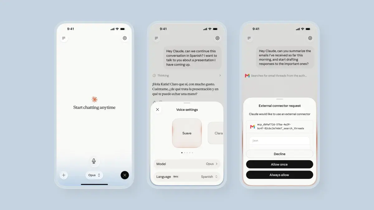Anthropic为Claude语音模式升级更强模型